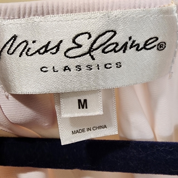 Miss Elaine Classics Pink Old Fashion Sleepwear Nylon Night gown size M - Picture 7 of 9